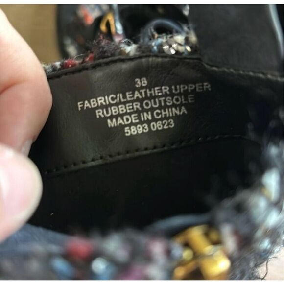 KURT GEIGER LONDON Women's Kensington Tweed Lace Up Combat Boots Sz 38/8 new no - Picture 7 of 7